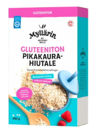 Хлопья овсяные быстрого приготовления Mylläri Gluteeniton Pikakaurahiutale безглютеновые 450 г