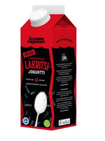 Йогурт со вкусом лакрицы Ålandsmejeriet lakritsijogurtti 1кг