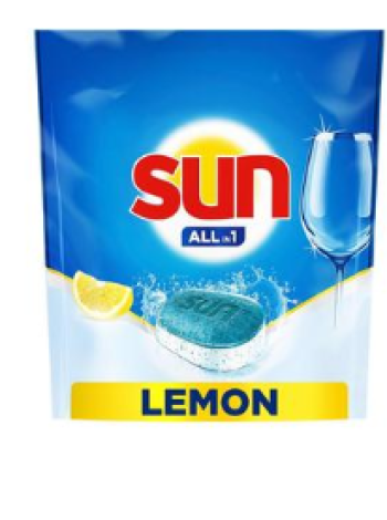 Таблетки для посудомоечной машины Sun All-in-1 Lemon 18шт