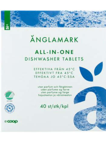Таблетки для посудомоечной машины Änglamark 40 шт