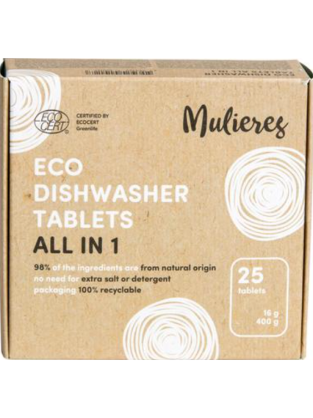 Таблетки для посудомоечной машины Mulieres Eco All-in-1 25 шт