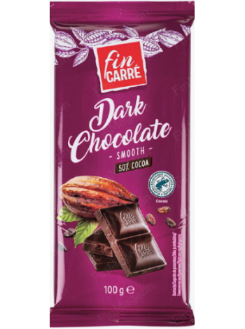Плиточный шоколад темный Fin Carre Dark chocolate 100г