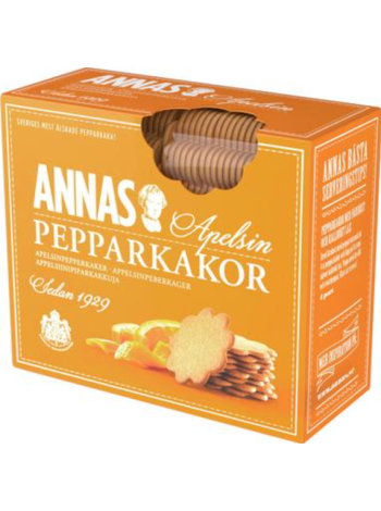 Имбирные пряники со вкусом апельсина Annas Appelsiini piparkakku 300г