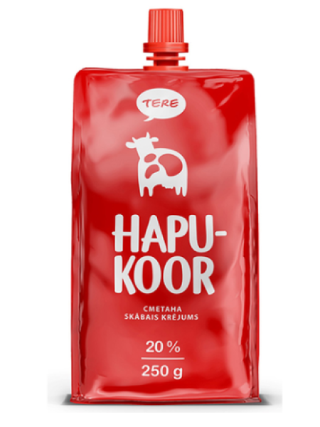 Сметана в пленке TERE Hapukoor 20% 250 г