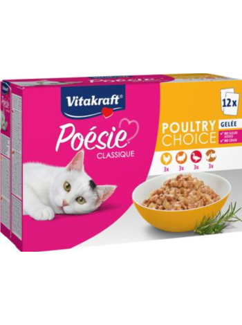 Ассорти влажного корма для кошек Vitakraft Poésie Classique 12х85г птица в желе