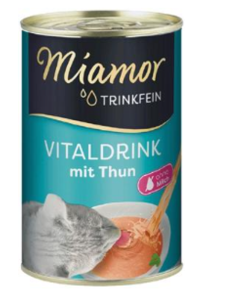 Напиток для улучшения самочувствия кошек Miamor Vitaljuoma tonnikala 135мл тунец