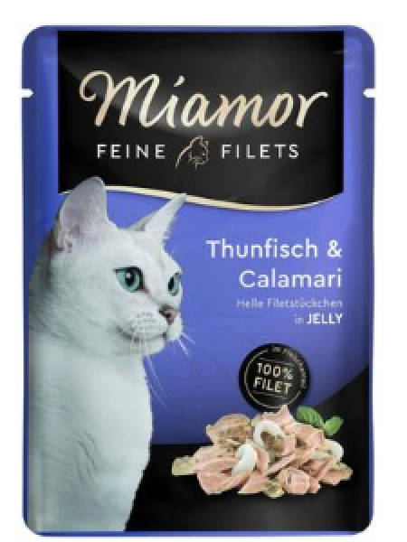 Влажный корм для кошек Miamor Fine Filets 100г рыба и осьминог в желе