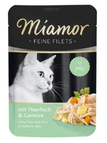Влажный корм для кошек Miamor Fine Filets Kala Vihann Hyyt 100г тунец с овощами