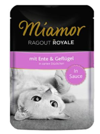 Влажный корм для кошек Miamor Ragout Royale Ankka&Kana 100г утка и курица в соусе