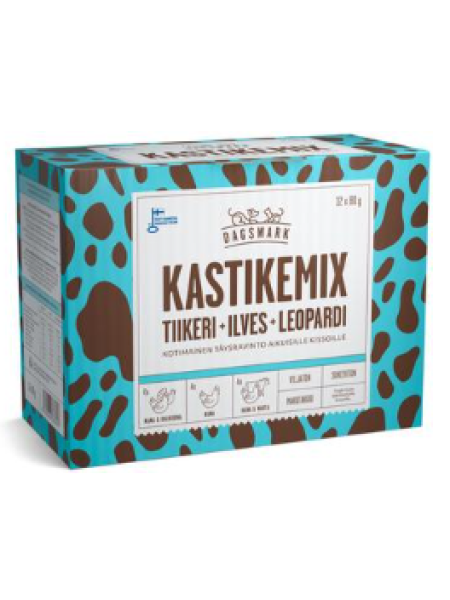 Ассорти влажного корма Dagsmark KASTIKEMIX kissoille 12 x 80г
