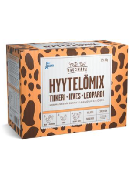 Влажный корм для кошек Dagsmark HYYTELÖMIX kissoille 12 x 80г ассорти