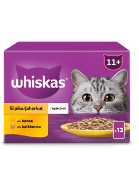 Влажный корм для кошек Whiskas 11+ Siipikarjaherkut hyytelössä 12 x 85 г