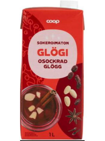 Глинтвейн несладкий Coop Sokeroimaton punainen glögijuoma 1 л красный 
