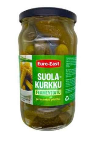 Соленые огурцы Euro-East Suolakurkku 740г/395г