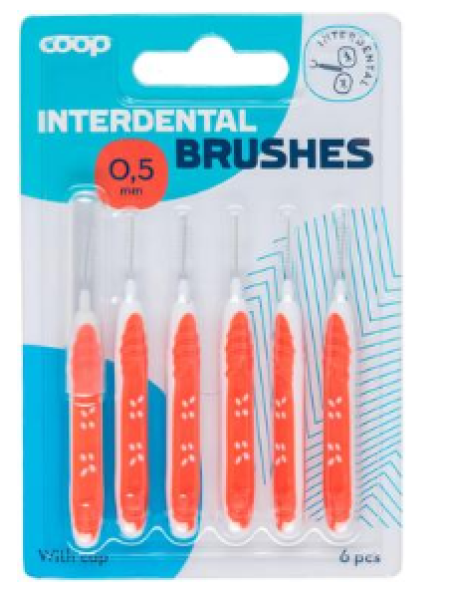Щетки межзубные Coop hammasväliharja 0,5мм 6шт