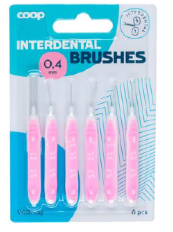 Межзубные щетки Coop hammasväliharja 0,4 мм 6 шт