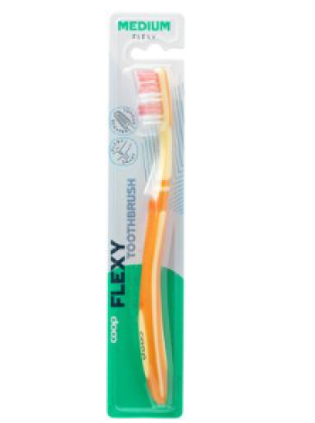 Зубная щетка Coop Flexy средняя жесткость