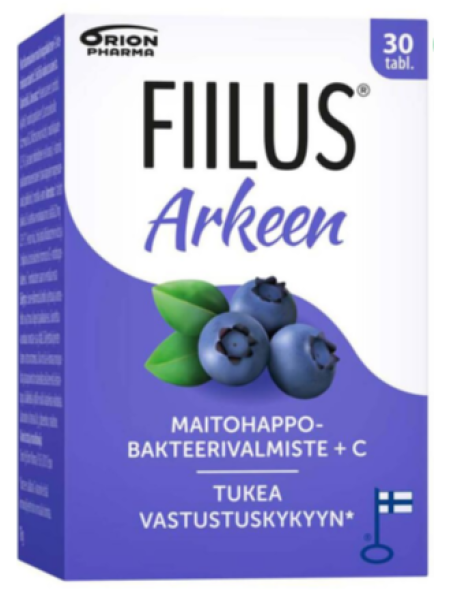 Бактериальный кисломолочный препарат FIILUS ARKEEN MUSTIKKA + D3 со вкусом черники 30 шт