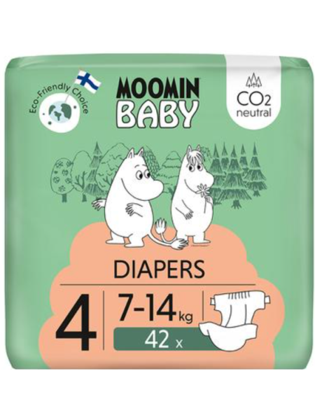Подгузники Moomin Baby Diapers № 4  7-14 кг 42 шт