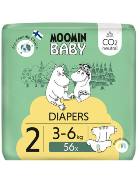 Подгузники Muumi Baby Diapers №2 3-6 кг 56шт