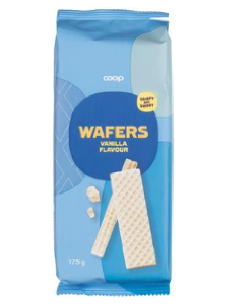 Вафли со вкусом ванили Coop vohvelit vanilja 175г