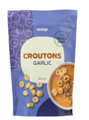 Гренки с чесноком Coop Valkosipulikrutongit 100г