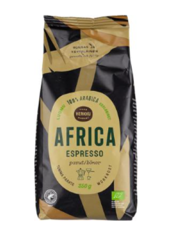 Кофе в зернах Herkku Luomu Africa Espresso 350г темной обжарки
