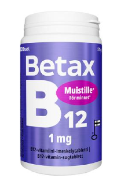 Витамины для памяти Betax Vitamin B12 1 мг 220 таб