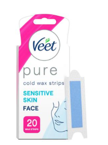 Восковые полоски Veet Pure для лица с холодным воском 20 шт