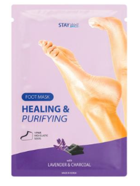 Лечебная и очищающая маска для ног Stay Well Healing & Purifying с углем