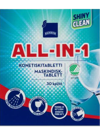 Таблетки для посудомоечной Rainbow All In One 30 шт