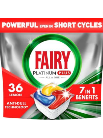 Таблетки для посудомоечной машины Fairy Platinum Plus All in One Anti-Dull 36 шт