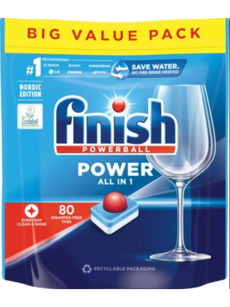 Таблетки для посудомоечной машины Finish All in 1 Max 80шт