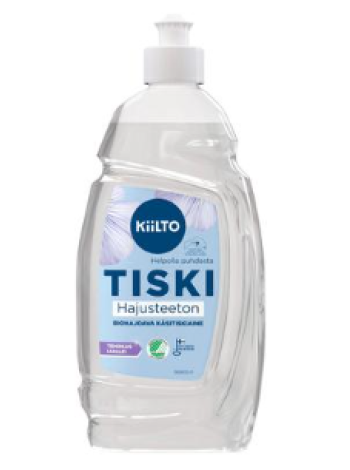Биоразлагаемое средство для мытья посуды Kiilto Hajusteeton 500мл без запаха