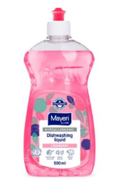 Гипоаллергенное средство для мытья посуды Mayeri All-Care 500мл Клюква 