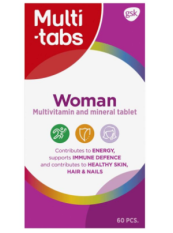 Мультивитамины для женщин MULTI-TABS WOMAN 60шт