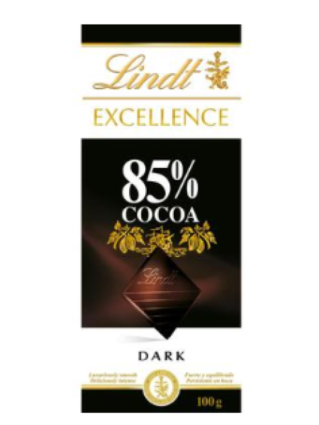Плитка темного шоколада Lindt Excellence 85% 100г