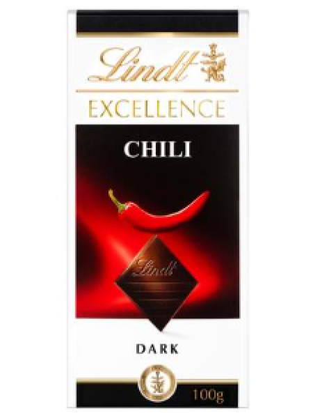 Плитка темного шоколада Lindt Excellence Chili 100г