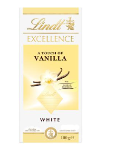 Плитка белого шоколада Lindt Excellence White Vanilla 100г