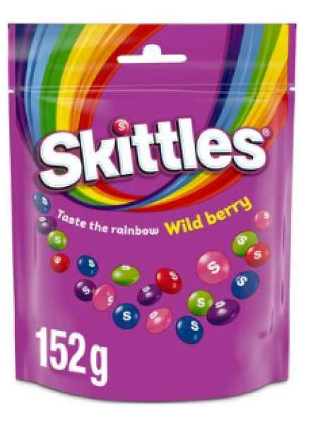 Жевательное драже со вкусом лесных ягод в хрустящей сахарной оболочке Skittles Wild Berry 152г