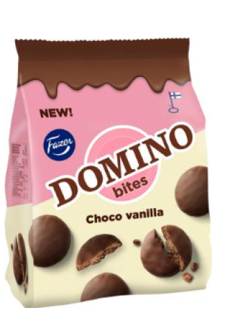 Печенье Fazer Domino Bites Choco Vanilla 185г со вкусом ванили