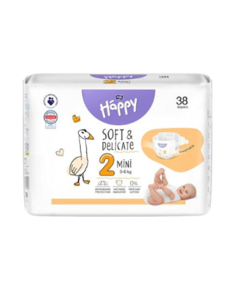 Подгузники Happy Bella Mini 2 3-6 кг 38 шт
