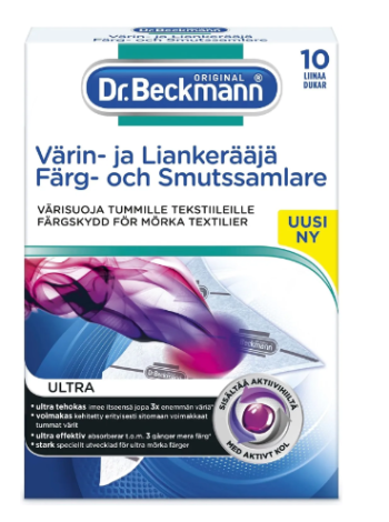 Ловушки для цвета и грязи Dr. Beckmann  Värin- ja liankerääjä Ultra 10 шт