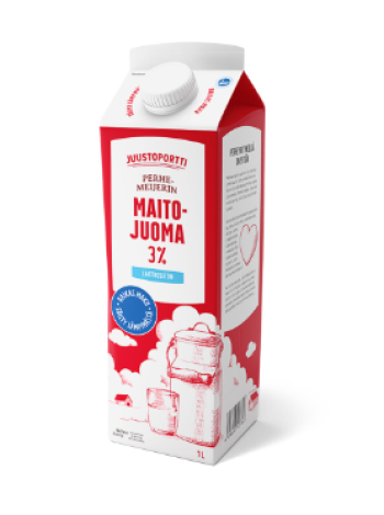 Молоко Juustoportti maitojuoma 3 % UHT 1л без лактозы