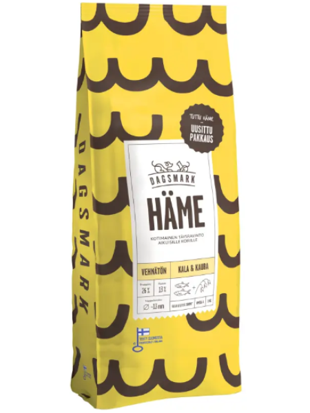 Сухой корм для собак Dagsmark Kotimainen Dagsmark Koiran Kuivaruoka Häme  2кг рыба