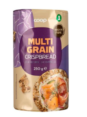 Цельнозерновой мультизерновой крекер Coop Multi Grain 250г