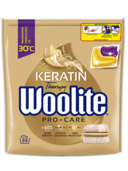 Капсулы для стирки Woolite Pro-Care 33шт сохраняет цвета