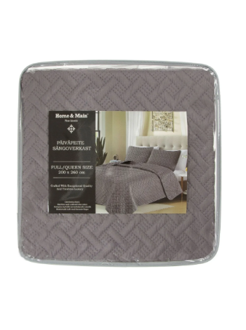 Покрывало на кровать Home & Main 200 х 260 см цвет серый