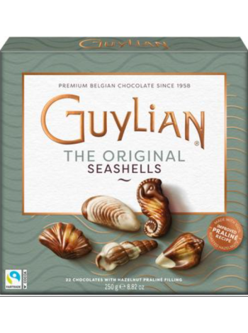 Конфеты GuyLian Seashells шоколадные 250г морские ракушки