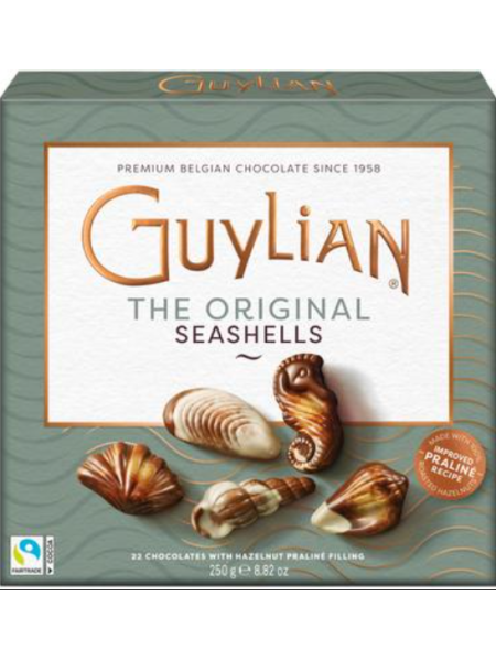 Конфеты GuyLian Seashells шоколадные 250г морские ракушки